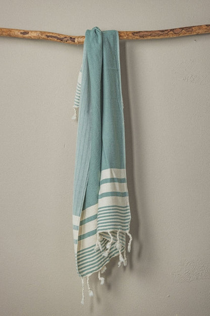 Essential Stripe Hand Towel Collection – 20” x 40” Turkish Cotton Hand Towels