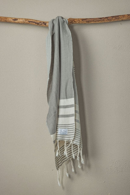 Essential Stripe Hand Towel Collection – 20” x 40” Turkish Cotton Hand Towels