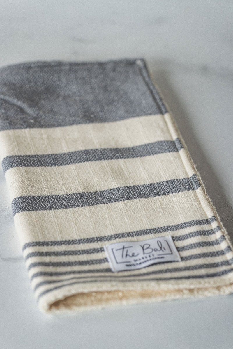 Essential Stripe Washcloth Collection – 12” x 12” Turkish Cotton