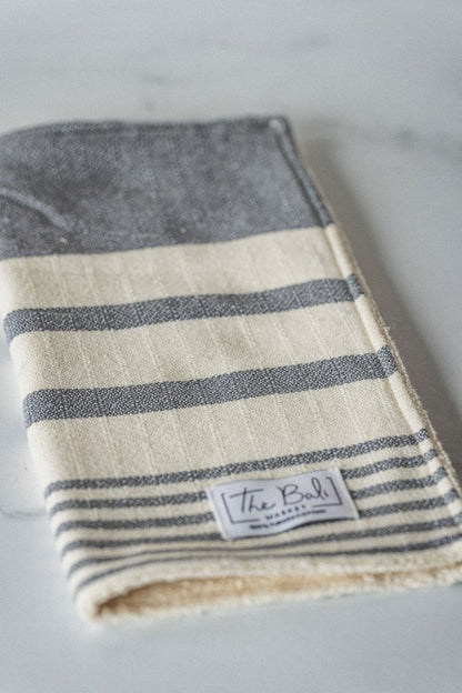 Essential Stripe Washcloth Collection – 12” x 12” Turkish Cotton