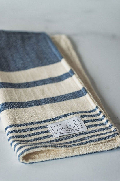 Essential Stripe Washcloth Collection – 12” x 12” Turkish Cotton