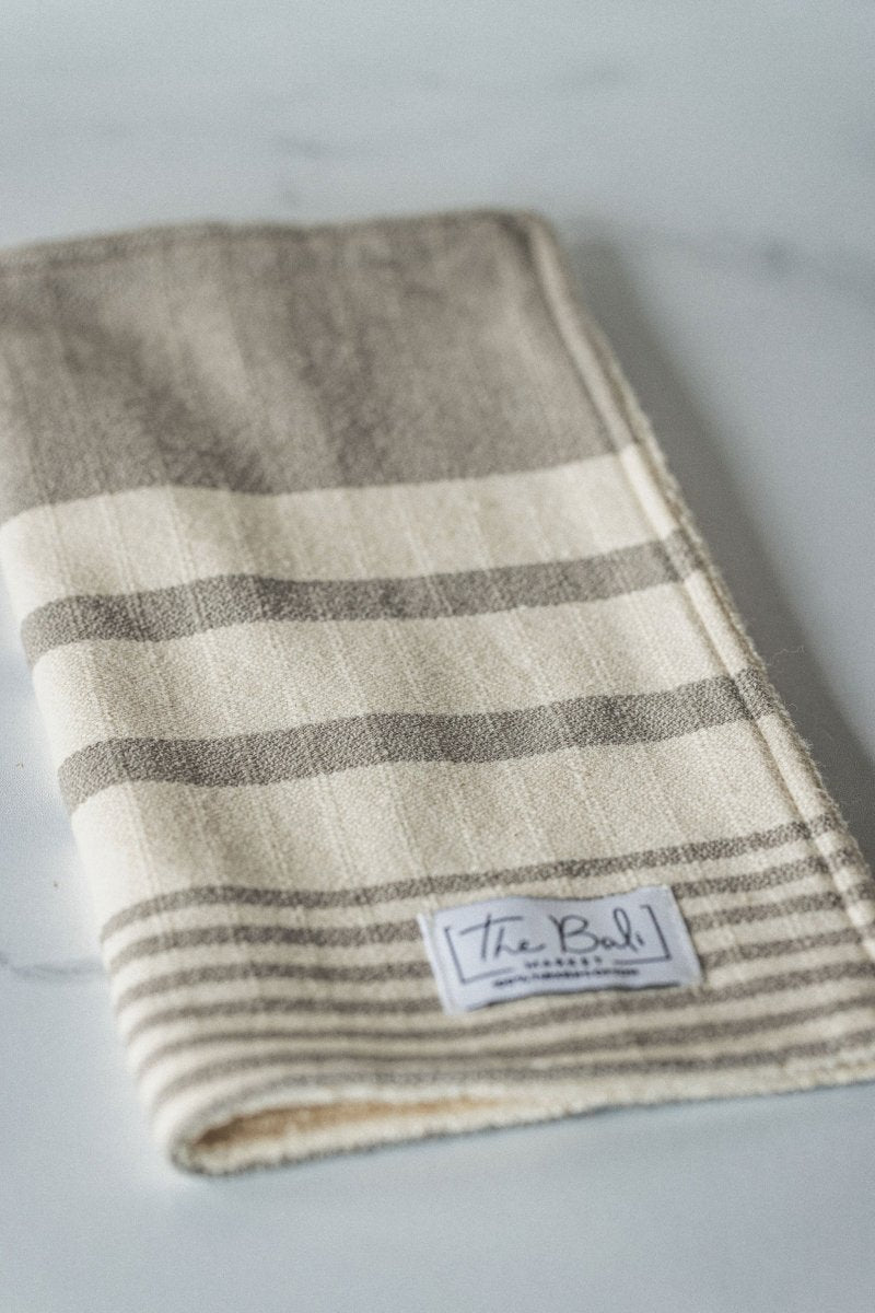 Essential Stripe Washcloth Collection – 12” x 12” Turkish Cotton