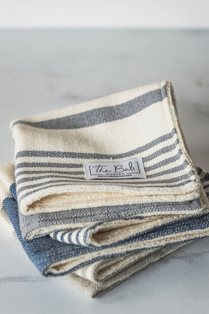 Essential Stripe Washcloth Collection – 12” x 12” Turkish Cotton