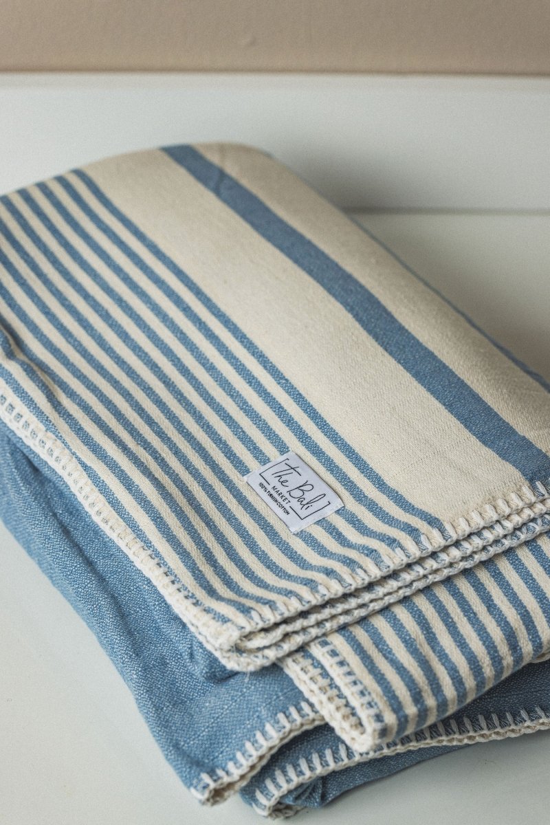 Essential Stripe Throw Blanket Collection – Turkish Cotton, 70” x 90”