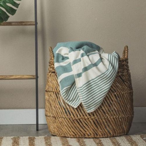 Essential Stripe Throw Blanket Collection – Turkish Cotton, 70” x 90”