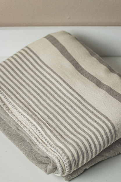 Essential Stripe Throw Blanket Collection – Turkish Cotton, 70” x 90”