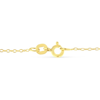 Yellow Color Plated Sterling Silver Diamond Station Necklace (1/2 cttw, K-L Color, I2-I3 Clarity)