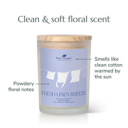 Fresh Linen Breeze Naturally Scented Candle