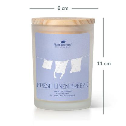 Fresh Linen Breeze Naturally Scented Candle