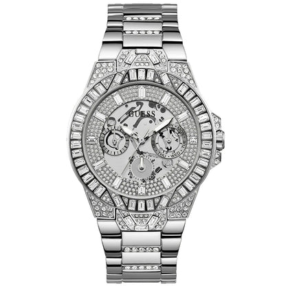 Guess Men's Trend Silver Tone Multi-function