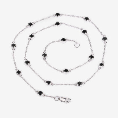 1.98 Carat Genuine Blue Sapphire .925 Sterling Silver Necklace