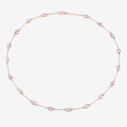 4.86 Carat Genuine Morganite .925 Sterling Silver Necklace