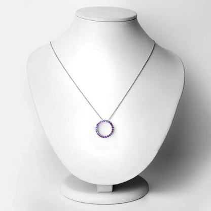 0.72 Carat Genuine Amethyst .925 Sterling Silver Pendant
