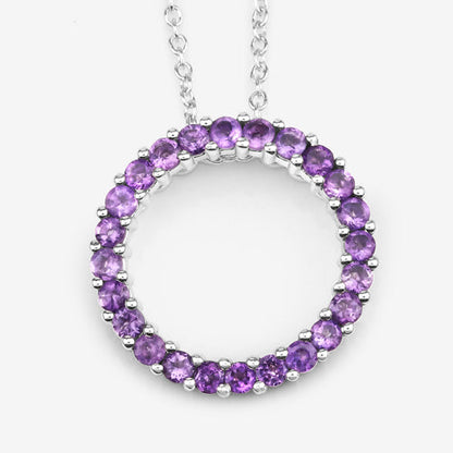 0.72 Carat Genuine Amethyst .925 Sterling Silver Pendant