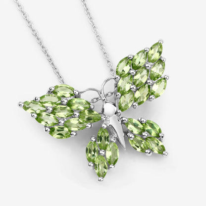 3.90 Carat Genuine Peridot .925 Sterling Silver Pendant