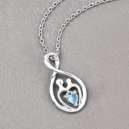 0.13 Carat Genuine Swiss Blue Topaz .925 Sterling Silver Pendant