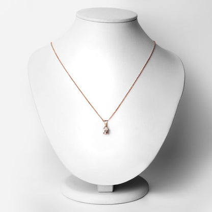 18K Rose Gold Plated 0.70 Carat Genuine Morganite .925 Sterling Silver Pendant