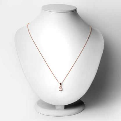 0.70 Carat Genuine Morganite .925 Sterling Silver Pendant