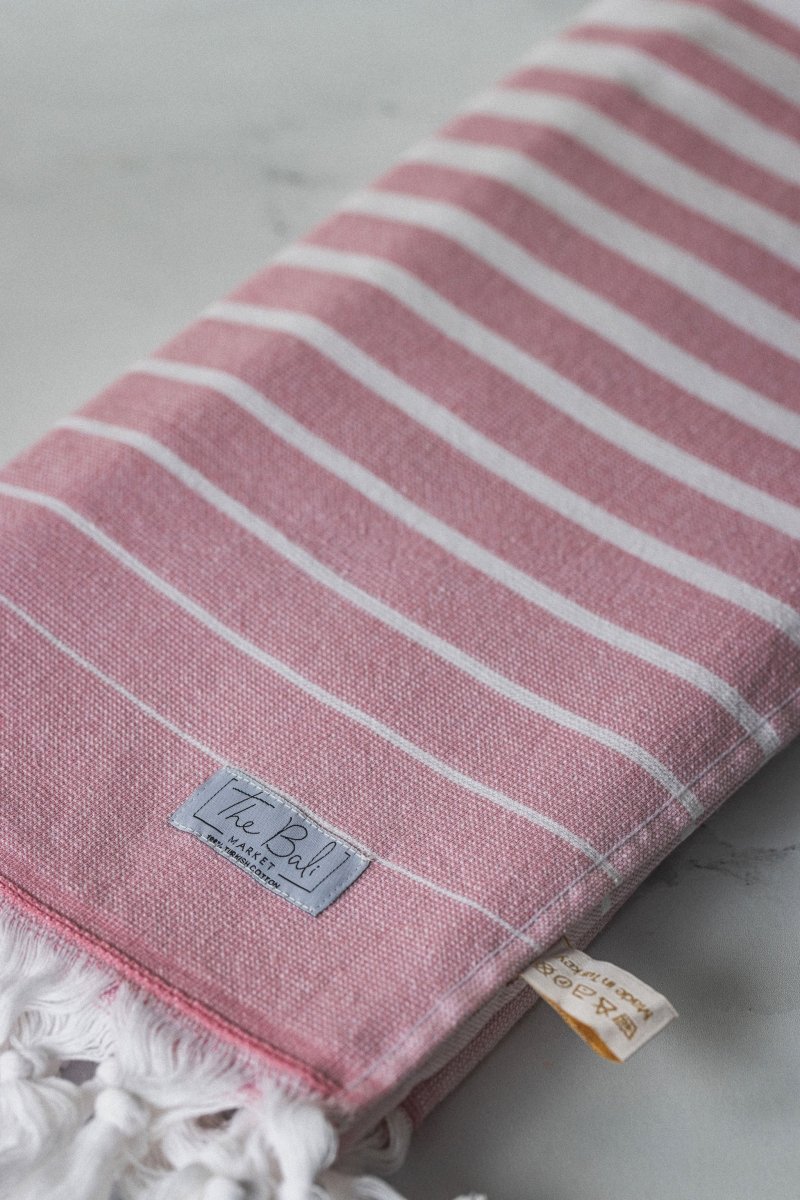 Paradise Stripe Turkish Towels – Vibrant Colors, Dual-Sided Design, Organic Turkish Cotton, 39”x70”