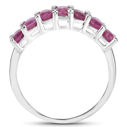 1.89 Carat Genuine Ruby .925 Sterling Silver Ring
