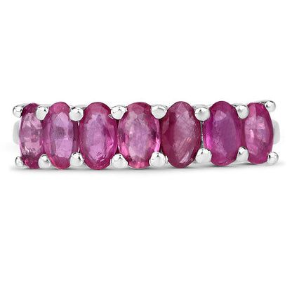 1.89 Carat Genuine Ruby .925 Sterling Silver Ring