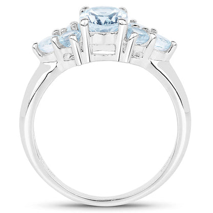 2.32 Carat Genuine Blue Topaz .925 Sterling Silver Ring
