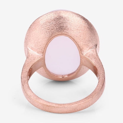 15.60 Carat Genuine Rose Quartz .925 Sterling Silver Ring