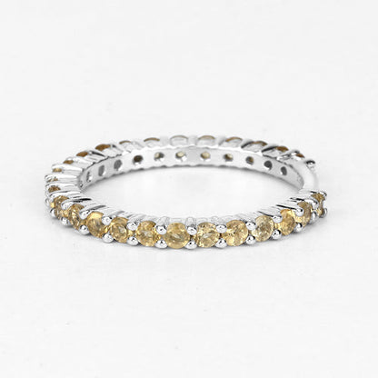 0.81 Carat Genuine Citrine .925 Sterling Silver Ring