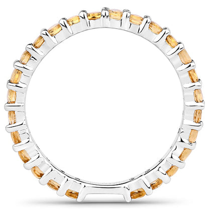 0.81 Carat Genuine Citrine .925 Sterling Silver Ring