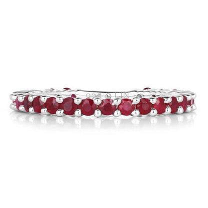 1.04 Carat Genuine Ruby .925 Sterling Silver Ring