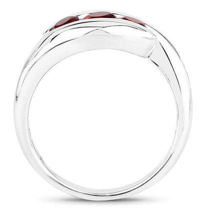 0.74 Carat Genuine Garnet .925 Sterling Silver Ring
