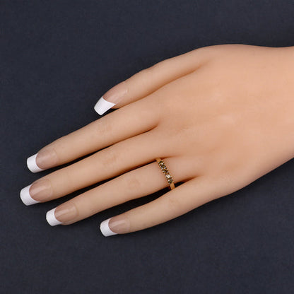 0.46 Carat Genuine Yellow Diamond 14K Yellow Gold Ring (I1-I2)