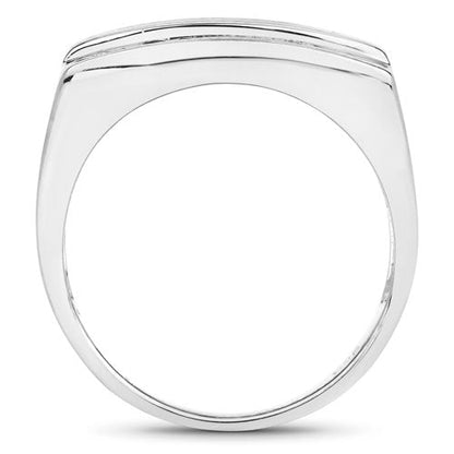 1.26 Carat Genuine Pink Sapphire and White Sapphire .925 Sterling Silver Ring