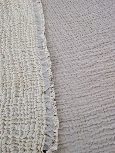 Serene Bedspread Collection – Organic Turkish Cotton, Textured Solid Colors, Queen/King Sizes