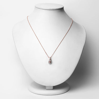 1.98 Carat Genuine Morganite and White Topaz .925 Sterling Silver 3 Piece Jewelry Set (Ring, Earrings, and Pendant w/ Chain)