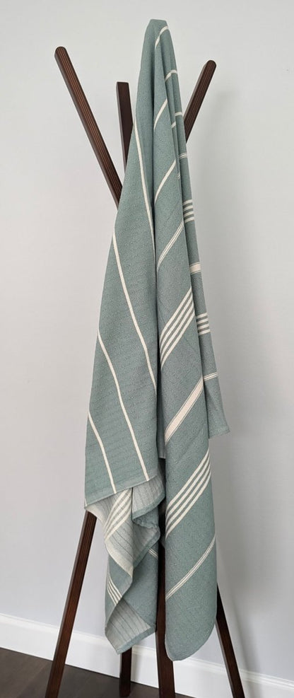 Surfside Towel Collection – Tassel-Free Turkish Cotton Towels, 39”x70”, Sand-Repelling