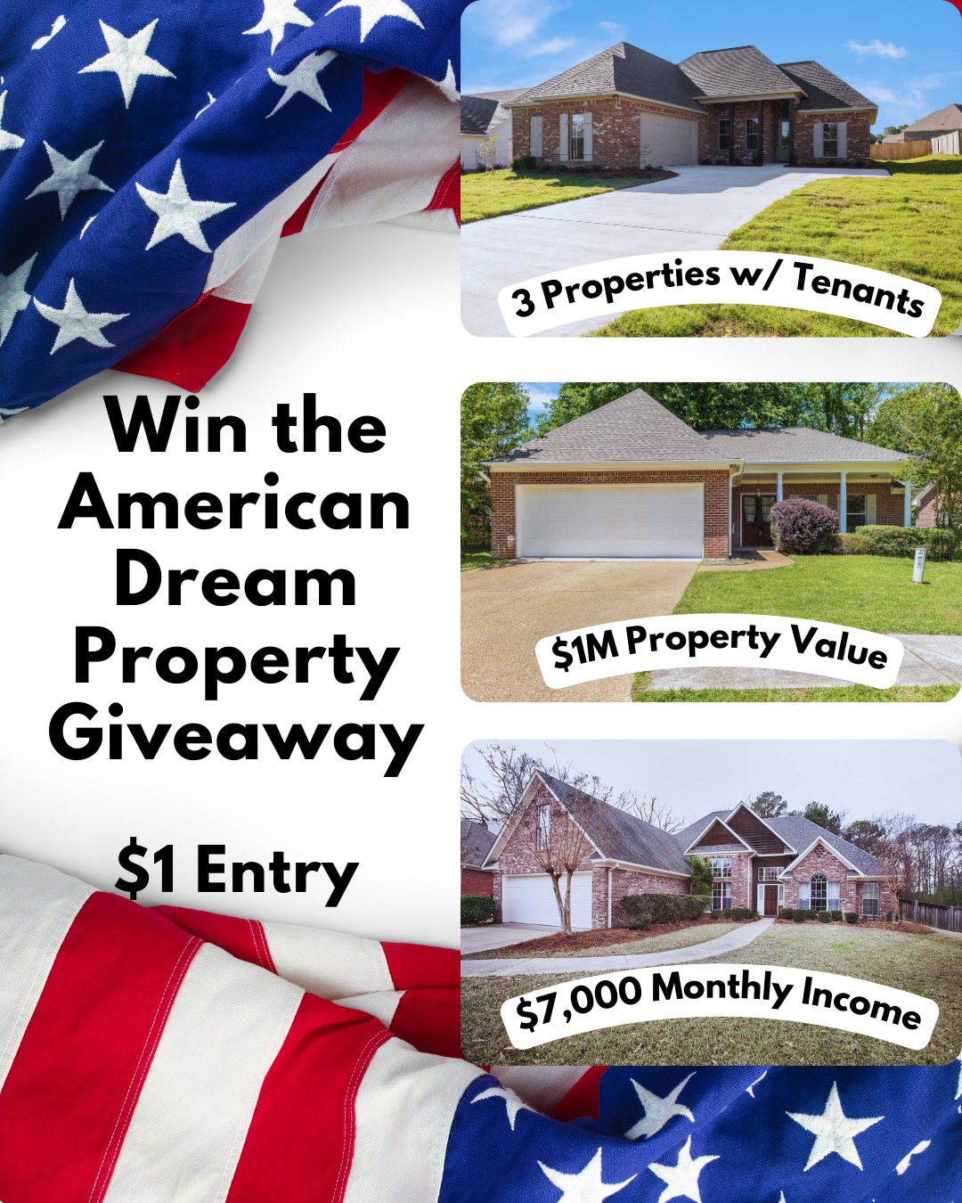 100 Entries into Win the American Dream Property Giveaway