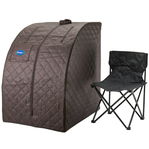 Personal Steam Sauna for Weight Loss, Detox & Relaxation at Home, Chair Included - Black Coffee