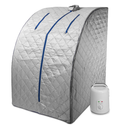 Lightweight Personal Steam Sauna for Weight Loss, Detox & Relaxation, 60 Minute Timer - Blue - Durasage Health