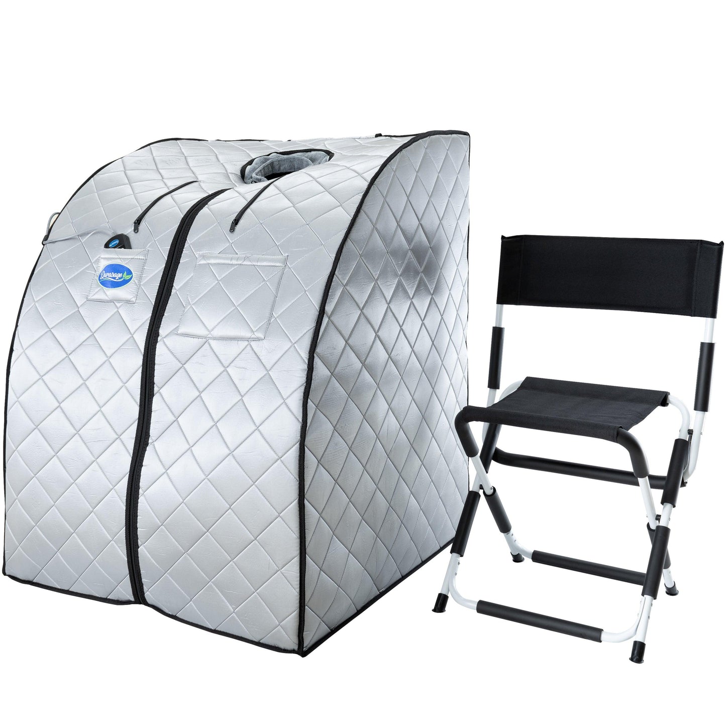 Large Portable Low EMF Negative Ion Indoor Sauna with Chair and Heated Footpad Included - Durasage Health