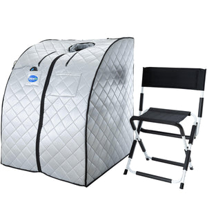 Large Portable Low EMF Negative Ion Indoor Sauna with Chair and Heated Footpad Included - Durasage Health