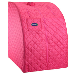 Durasage Lightweight Portable Personal Steam Sauna Spa for Relaxation at Home, 60 Minute Timer, 800 Watt Steam Generator, Chair Included - Fuchsia - Durasage Health