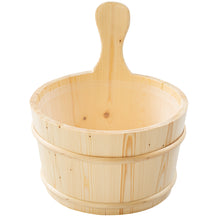 Durasage Sauna Wooden Bucket and Ladle Kit with Liner for Sauna & Spa