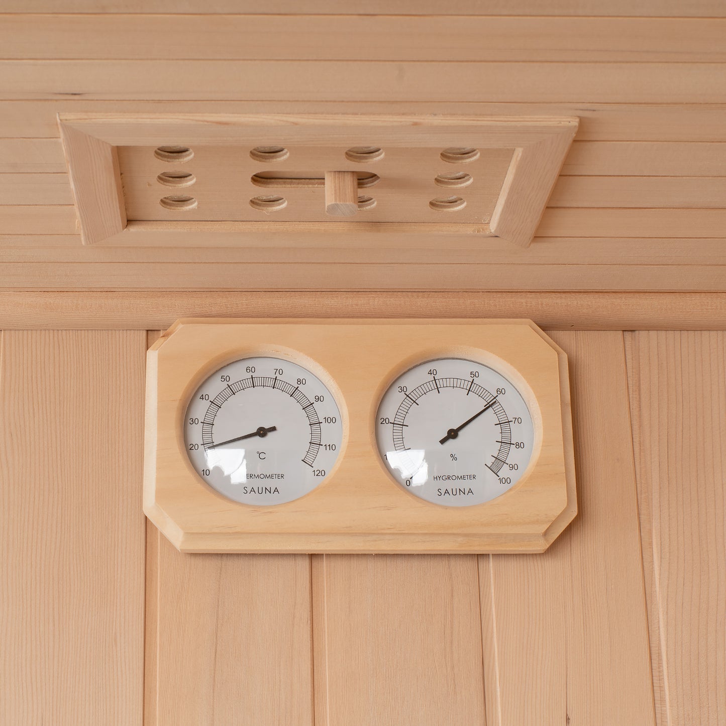 Durasage Wood Sauna Thermometer and Hygrometer for Saunas