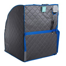 Personal Portable Infrared Sauna with Premium Chair, 30 Minute Timer, with Negative ION and Heated Footpad - Gray - Durasage Health