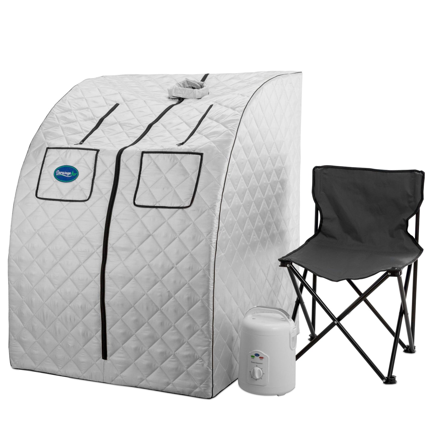 Oversized Portable Steam Sauna for Weight Loss, Detox & Relaxation at Home, Chair Included - Durasage Health